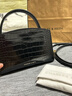 CHARLES&KEITH鱷魚紋凱莉包手提斜挎婚包包女包生日禮物CK2-50270880-1 Black黑色 S 曬單實拍圖