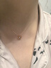 I Do【現貨閃發(fā)】心扉系列18K金鉆石項鏈女玫瑰金情人節禮物送女友 訂婚結婚 群鑲鉆石共約5分 曬單實(shí)拍圖
