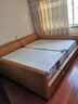 思匯美子母床一家三四口3米二胎家庭主臥親子大床加寬拼接皮藝床 1.5米床+0.9米副床 框架結構單床 曬單實(shí)拍圖