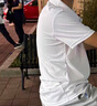 特步（XTEP）兒童童裝男女童柔軟舒適翻領(lǐng)短袖POLO衫 珍珠白 165 曬單實(shí)拍圖