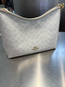 蔻馳（COACH）【品牌直供】女士LAUREL31中號經(jīng)典標志單肩包白色CV975 曬單實(shí)拍圖