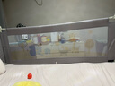 冠力朗（GUANLILANG）嬰兒床護(hù)欄寶寶防摔防護(hù)欄床上邊防掉免打孔擋板兒童安全加高圍欄 親子時光【U型底座加厚款】 三面裝【1.8m+2.0m+2.0m】 曬單實(shí)拍圖