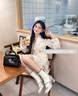 CHARLES&KEITH鱷魚(yú)紋凱莉包手提斜挎婚包包女包生日禮物CK2-50270880-1 Black黑色 S 曬單實(shí)拍圖