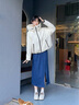 森馬（Semir）羽絨服女中長(cháng)款花苞輕薄三防2025新款oversize插肩袖冬裝防風(fēng) 奶白（白鴨絨）10501（特寬松介意可拍小一碼） M 曬單實(shí)拍圖