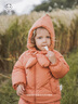 乖奇熊三防寶寶連帽羽絨服外套秋冬季嬰幼兒保暖發(fā)熱上衣服可愛圍脖 布里藍 90 曬單實拍圖