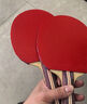 紅雙喜（DHS） 乒乓球拍2只裝雙拍套裝對拍兒童小學(xué)生初學(xué)入門(mén)級家庭娛樂(lè )乒乓拍 【發(fā)順豐】初學(xué)款直拍2支+6球 曬單實(shí)拍圖