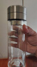 希諾茶水分離玻璃杯高檔茶杯男教師節禮物老師實(shí)用XN-9339本色 340mL 曬單實(shí)拍圖