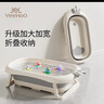 英氏（YEEHOO）嬰兒洗澡盆家用可坐大號新生兒童加厚沐浴桶折疊寶寶浴盆套裝 曬單實(shí)拍圖