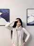 恒源祥絲巾女春秋薄款棉麻紗巾款韓版百搭長(cháng)款純色圍巾洋氣時(shí)尚 淺灰色 現貨 曬單實(shí)拍圖