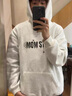 卡圖弛痞帥高街印花連帽衛衣男春秋季寬松休閑運動(dòng)上衣服慵懶風(fēng)潮牌外套 白灰色 常規 XL 【建議120-140斤】 曬單實(shí)拍圖