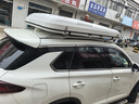 獵鋼狼車頂帳篷戶外全自動液壓升降suv小轎車自駕游折疊速開車載帳篷 中號白色+灰色帆布+橫桿 曬單實拍圖
