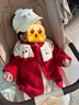 戴維貝拉（DAVE＆BELLA）兒童毛衣開(kāi)衫2025秋裝新款女童針織長(zhǎng)袖外套小童外衣女寶寶上衣 紅色【現(xiàn)貨】 90 cm（建議身高80-90cm） 曬單實(shí)拍圖