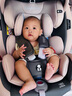 貝倍適（BAYBETSS）兒童安全座椅汽車用0-4-12歲寶寶360度旋轉(zhuǎn)嬰兒車載坐椅ISOFIX 米灰色【遮陽棚+上拉帶+側(cè)保護】 曬單實拍圖
