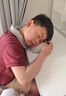 DEATKN德國小學(xué)生午睡小枕頭兒童教室桌上睡覺(jué)午休便攜小號趴睡枕趴趴枕 冰絲親膚涼感-記憶柔軟棉-淺綠色 枕套 午睡神器拒絕手麻小巧收納 曬單實(shí)拍圖