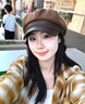 HG貝雷帽女生帽子秋冬季八角帽顯臉小百搭咖色復古畫(huà)家帽時(shí)尚鴨舌帽 貝雷帽 咖色 曬單實(shí)拍圖