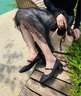 星期六法式瑪麗珍鞋女鞋2025新款四季粗跟真皮晚晚單鞋芭蕾風(fēng)休閑小皮鞋 黑色 【跟高3.7CM】 37 (235mm) 曬單實(shí)拍圖