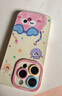 XP適用iphone16promax手機殼鏡頭全包蘋(píng)果16promax硅膠卡通可愛(ài)女高級感防摔帶掛繩-古董白墨鏡煤球 曬單實(shí)拍圖