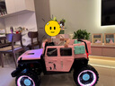 爵士酷派牧馬人兒童電動(dòng)車可坐大人寶寶四驅(qū)越野車男女孩遙控玩具電動(dòng)汽車 至尊粉+皮座+發(fā)光軟輪+14A超威 曬單實(shí)拍圖