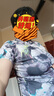 恒源祥（HYX）2025年v領(lǐng)短袖真絲T恤上衣女夏新款修身網(wǎng)眼透氣網(wǎng)紗桑蠶絲小衫 水墨花朵 3XL 【建議125-135斤】 曬單實(shí)拍圖