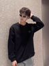 秋冬季加絨加厚衛衣男ins潮寬松男女學(xué)生保暖圓領(lǐng)長(cháng)袖上衣外套1/2 草書(shū)字母白+小耿鬼黑 加絨 【2件裝AA】 XL 建議 120-140斤 曬單實(shí)拍圖