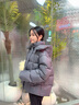 波司登（BOSIDENG）25新款羽絨服女短款90絨泡芙時(shí)尚百搭冬季厚款保暖外套B250243104 【趨勢推薦】格雷深灰8K04 XS 155/80A 曬單實(shí)拍圖