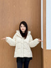 波司登25新款羽絨服女短款寬松休閑通勤連帽冬季舒適保暖外套B250245202 暖絨米7C28 S 160/84A 體重約100-110斤 曬單實拍圖