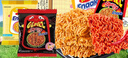 GEMEZ小雞面干脆面（燒烤味6包+辣味6包）180g抗餓零食點(diǎn)心面 曬單實(shí)拍圖