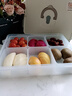 沃德百惠（WORTHBUY）冰箱收納盒肉類(lèi)冷凍分裝盒食品級保鮮盒食物專(zhuān)用儲藏盒一周備菜盒 米白蓋透明底-2800ml-六分格 曬單實(shí)拍圖
