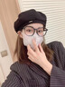 貓人貝雷帽女秋冬季韓版百搭畫(huà)家帽日系復古大頭圍顯臉小蓓蕾帽子 黑色 均碼 55-59CM 曬單實(shí)拍圖