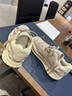 LOXKI/洛克斯基【明星同款】板鞋子男秋冬經(jīng)典百搭休閑鞋男 小圓鞋Lite 米白 40 曬單實(shí)拍圖