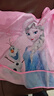 迪士尼兒童罩衣女童防水圍裙畫(huà)畫(huà)衣寶寶吃飯圍兜飯兜 7104冰雪粉 M碼 曬單實(shí)拍圖