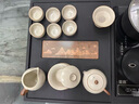 高端小型茶具套裝高檔茶臺燒水壺全自動(dòng)上水一體茶盤(pán)新款烏金瓷石 觀(guān)山電器茶盤(pán)+汝窯茶具 曬單實(shí)拍圖