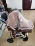 ANGI BABY嬰兒車高景觀嬰兒推車可坐可躺雙向避震0-3歲新生兒遛娃神器推車 卡其金翎【四輪橡膠】 嬰兒車高景觀輕便避震遛娃神車 曬單實(shí)拍圖