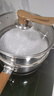 三四鋼雪平鍋316L不銹鋼22cm日式奶鍋帶蒸籠食品級(jí)加厚無(wú)涂層煮面 38123 曬單實(shí)拍圖