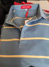 皮爾卡丹（pierre cardin）秋季100％純棉翻領(lǐng)POLO.衫長(cháng)袖T恤男士條紋寬松體恤休閑秋裝上衣 淺綠色 2XL 140-160斤 曬單實(shí)拍圖