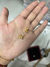 周六福（ZLF）  黃金耳飾女款足金999甜酷少女系列蝴蝶結(jié)耳釘 計價 1.36g 曬單實拍圖