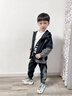 G.DUCKKIDS童裝男童春裝套裝兒童衣服男孩春秋季2024新款工裝外套運(yùn)動(dòng)裝學(xué)生 黑色 160 尺碼13~14歲【150-160cm】 曬單實(shí)拍圖