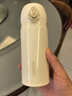 蘇泊爾保溫杯316L不銹鋼高顏值保溫保冷水杯輕巧便攜學(xué)生女生杯子帶茶濾 云沙白 350ml 一鍵開(kāi)合 曬單實(shí)拍圖
