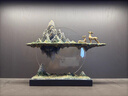 新中式懸浮假山擺件辦公室桌面裝飾品客廳藝術(shù)高級感小眾喬遷禮物 懸浮山 【福祿雙全 綠色】 曬單實(shí)拍圖