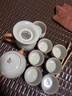 宅輕松 米黃汝窯茶具套裝家用輕奢懶人泡茶神器自動(dòng)茶壺旋轉出水9件套 曬單實(shí)拍圖