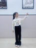 卡兔藍(lán)貓（KATULANMAO）女童加絨褲子2023新款加厚童裝中大童女孩秋冬裝洋氣一體絨喇叭褲 黑色 140碼 曬單實(shí)拍圖