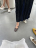 百思圖2025秋季商場新款法式瑪麗珍鞋小皮鞋淺口女單鞋B5282CQ5 棕色 36 曬單實拍圖