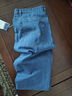 AEMAPE高端蘋(píng)果男士夏季薄款牛仔褲100%純棉直筒高腰深襠中年長(cháng)褲爸爸裝 淺藍色 35 （2尺75） 曬單實(shí)拍圖