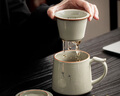 兮元記哥窯手繪茶杯陶瓷茶水分離杯辦公室過(guò)濾泡茶杯水杯男女士帶蓋杯子 哥窯手繪蒲公英青豐過(guò)濾茶杯【簡(jiǎn)裝】 曬單實(shí)拍圖