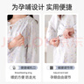 婧麒（JOYNCLEON）月子服春夏竹棉薄孕婦睡衣產(chǎn)后哺乳待產(chǎn)胸墊家居服 藍M Jyz157092 曬單實(shí)拍圖
