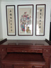尚得堂手繪中堂掛畫(huà)農村新中式堂屋對聯(lián)字畫(huà)客廳裝飾畫(huà)福祿壽水墨畫(huà) 五福臨門(mén)-（框顏色聯(lián)系客服） 裝裱65*125+2個(gè)35*125 曬單實(shí)拍圖