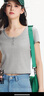 森馬（Semir）短袖t恤女短款小性感亨利領(lǐng)氣質(zhì)2025夏純色修身上衣109325100014 曬單實(shí)拍圖