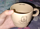 馬克杯ins風薩摩疊疊學生牛奶杯可愛大容量喝水杯家用陶瓷杯 咖色小狗摩疊疊杯 曬單實拍圖