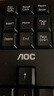 AOC KM160鍵盤鼠標(biāo)套裝 有線鍵鼠套裝 全尺寸商務(wù)辦公 防潑濺 筆記本電腦鍵盤 黑色 曬單實(shí)拍圖