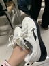 李寧（LI-NING）女鞋板鞋學(xué)生透氣小白鞋秋季輕便休閑耐磨運動(dòng)鞋空軍一號厚底增高 乳白色/黑色 【初云】 37 曬單實(shí)拍圖